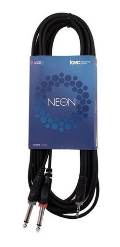 Imagen 1 de 6 de Cable Kwc 9003 Mini Plug 3.5 Estereo A 2 Plug 6.5 Mono 1.5 M