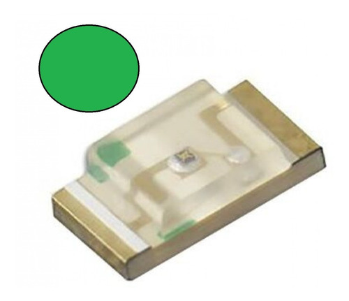 Led Smd 1206 Color Verde  100-500mcd Pack X50 Unidades