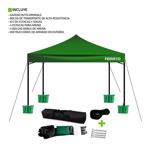 Imagen 9 de 10 de Gazebo Para Playa 3x3 Metros Autoarmable Plegable Reforzado