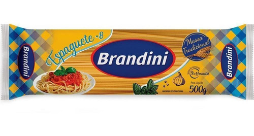 Kit 4 Macarrao Espaguete Brandini Comum 500g Tradicional