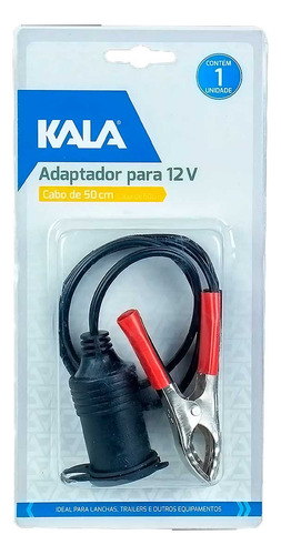 Adaptador Kala Com Plug 12 Volts (tipo Acendedor/jacaré)