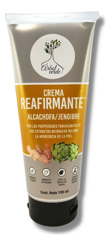 Crema Reafirmante Alcachofa Jengibre Tonificante Natural 190 ml