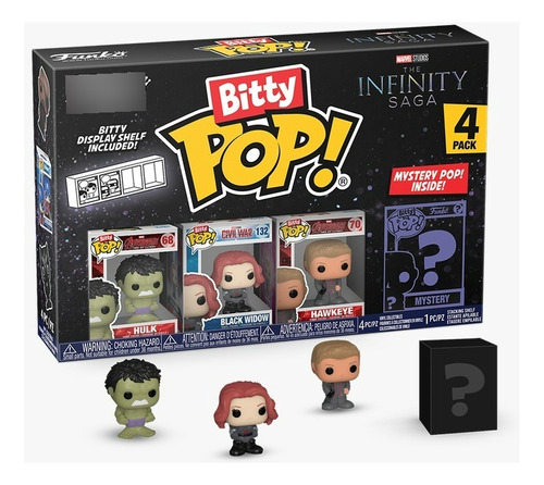 Funko Bitty Pop Set 4 Mini Funkos Marlvel Infinity Saga S2