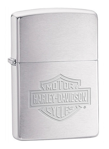 Encendedor Zippo Harley Davidson Gris Con Logo