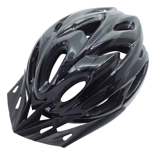 Capacete Bike Cly In Mold Com Led Traseiro Ciclismo Cores Cor Preto/cinza Tamanho G