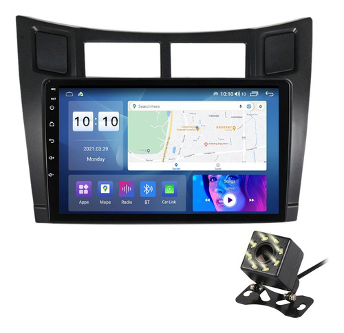 For Toyota Yaris 2005-2012 Cámara Wifi Gps Estéreo 2+32g