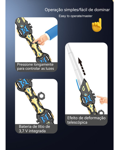 Espada Láser Retráctil De Doble Cabeza Para Niños