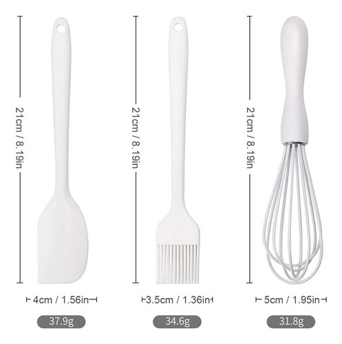 Set De Batidor, Raspador De Crema Para Tartas Y Brochas De A