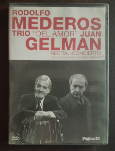 Dvd ** Rodolfo Maderos, Juan Gelman ** En Concierto,original