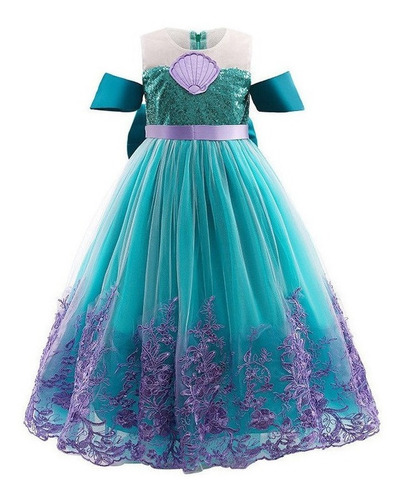 Elegante Vestido De Banquete De Princesa Sirena Para Niñas