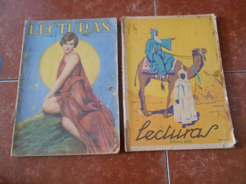 Lote 2 Revistas Antiguas Lecturas Cuentos Años 20s Vintage