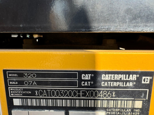 Excavadora Cat 320 2017-hex00486 **