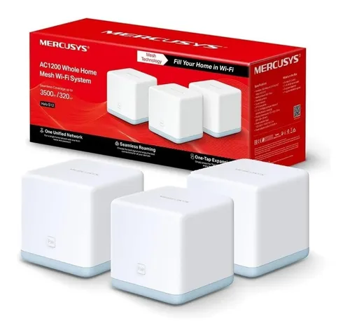 Sistema Wi-fi Mesh Mercusys V1 Blanco Pack X 3 Unidades
