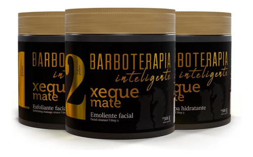 Kit Barboterapia Inteligente Xeque Mate Barba Forte 500 Gr