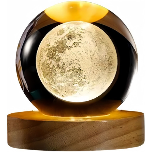 Luz Nocturna Led Luz Nocturna De Cristal Lunar 3d