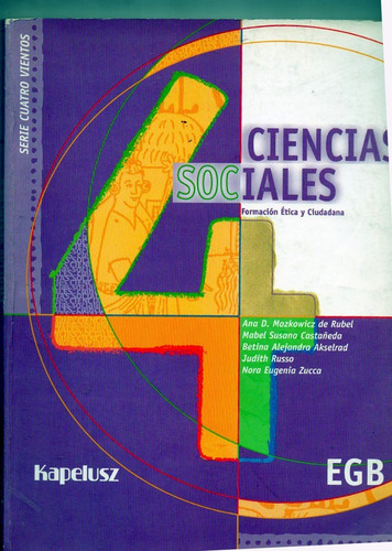Ciencias Sociales 4 - Egb - 4 Vientos - Kapelusz
