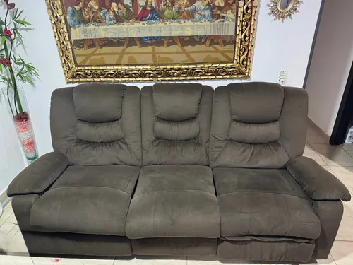 Sofá Reclinable Fiotti 3 Puestos Color Cafe (Usado)
