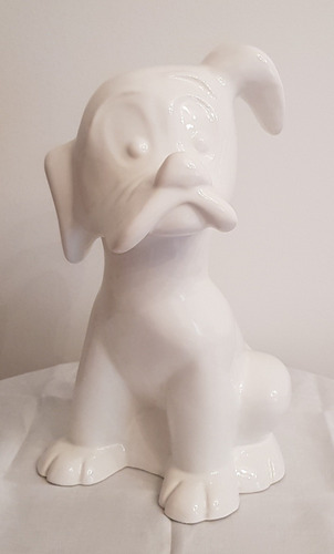 Antiguo Perro Porcelana Blanco 43cm Ideafix Asterix? B100