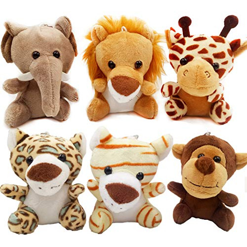 Oumuamua 6pcs Jungle Animal Plush Toys Stuffed Animals Set,