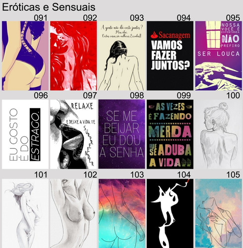Imagem 10 de 10 de Kit 08 Placa Decorativa Sensuais Erótica Sexy