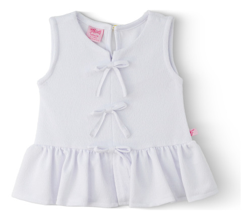 Blusa Con Tres Moños Al Frente Niña Flory 0064