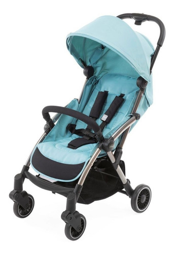 Carrinho de bebê de paseio Chicco Cheerio azul-celeste com chassi de cor cinza-escuro