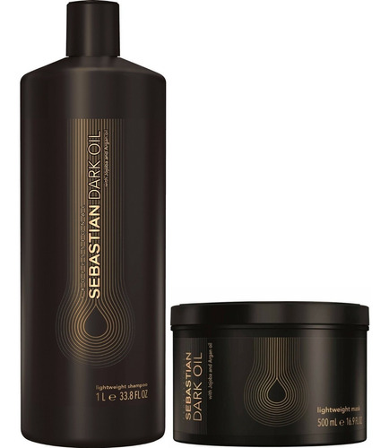 Shampoo 1000ml + Mascarilla 500ml Sebastian Dark Oil