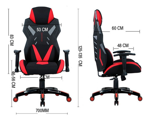 Imagen 6 de 9 de Silla De Escritorio Gamer Para Pc Playstation Xbox Premium