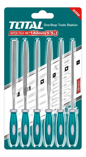 Set Kit Juego De Limas Cortas Total 6 Piezas 140 Mm