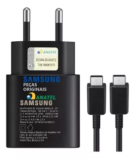 Carregador Original Samsung 25w Turbo S20 S10 S21 Plus Ultra