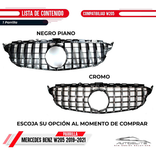 Imagen 3 de 7 de Parilla Mercedes Benz Clase C Tipo Gt 2019 - 2021