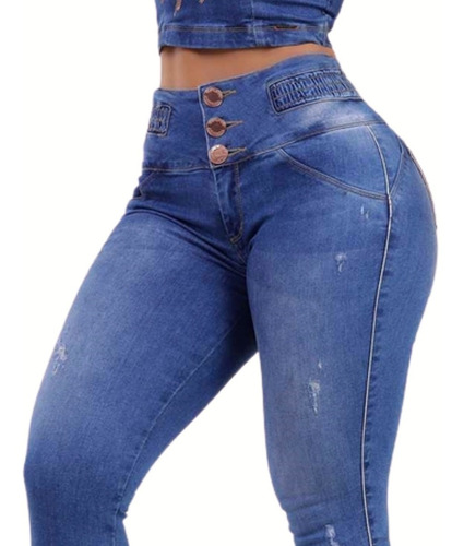 Imagem 1 de 3 de Calça Rhero Jeans Feminina Bojo Levanta Bumbum Rhero Estilo
