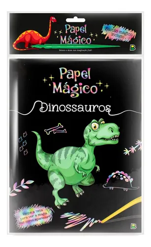 comprar  Livro De Colorir Infantil Rabisco Mágico Dinossauros, De Brijbasi Art Press Ltd. Série Rabisco Mágico Editora Todolivro