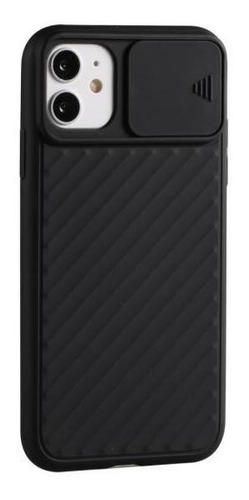 Carcasa Silicona Protector Cam/negro Para iPhone 12 Pro