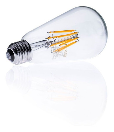 Imagen 2 de 3 de Foco Vintage T/pera Filamento Led 8w ( St64filed8/bc )