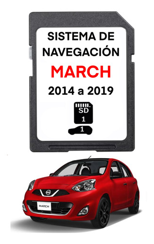 Tarjeta De Navegación Nissan March 2014-2019 Sd Gps Mapas