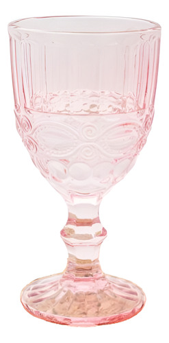 Set X 6 Copas De Vidrio Labrada Rosa Etxe (hy-10) Rosa