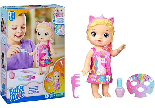 Baby Alive Glam Spa Muñeca, Unicornio! 2m