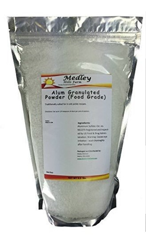 Medley Hills Farm Alum Granulado Polvo (food Grade) 3.5 Lbs.