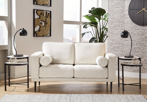 Sofá Y Loveseat Elegante Y Moderno, Sofá Blanco Minimalista