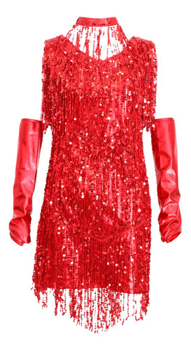 Vestidos De Fiesta De Charleston Con Flecos Y Cuello De Lent
