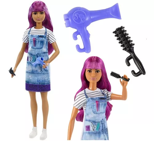 Barbie Profissões Cabelereira GTW36 - Mattel - Paraná Plásticos Mega Store