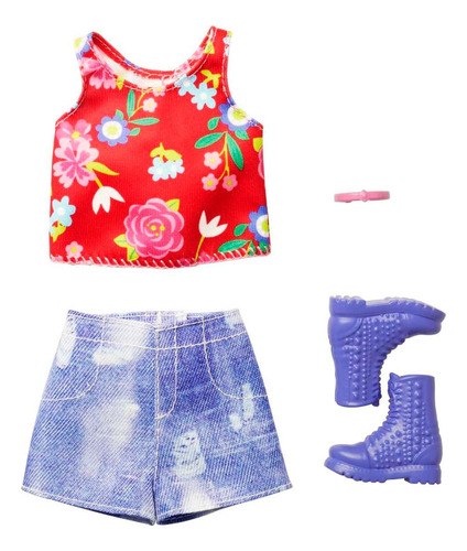 Barbie Closet Grande + 3 Conjuntos De Ropa C/zapatos Surtido