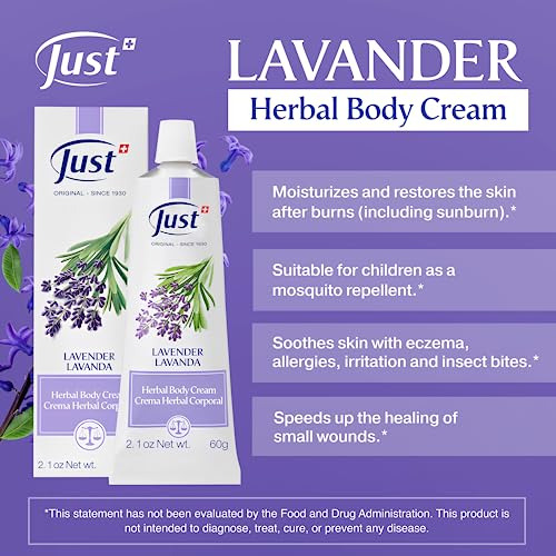 Crema De Lavanda Swiss Just 60 G - Crema De Hierbas Con Lava