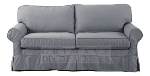Imagen 4 de 10 de Funda A Medida Sillon 2 Cuerpos Tela Pamana-madras-rafia