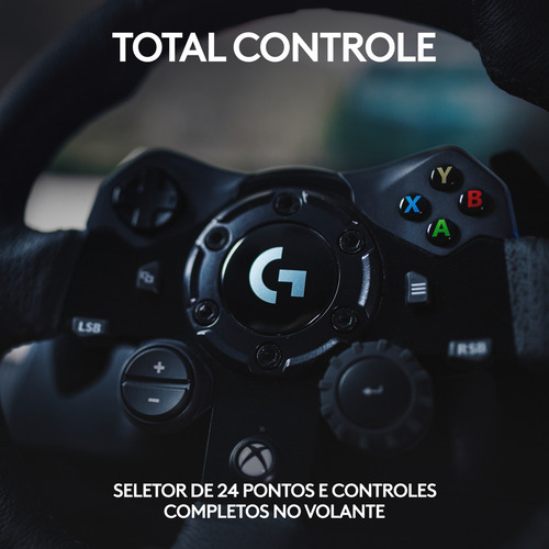 Volante e pedaleira Logitech G923 com joystick para Xbox e PC