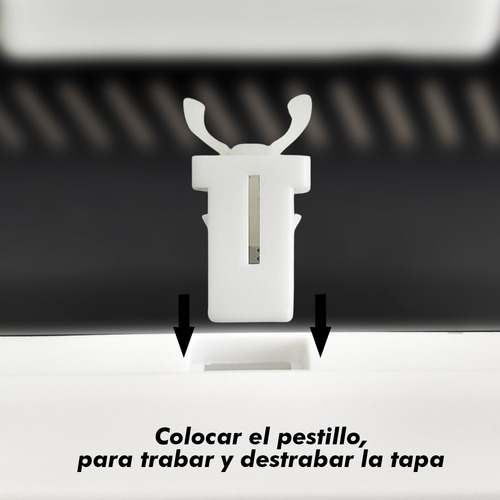 Cesto Tacho De Basura, Hermético, 10lts C/bolsa Ecoco, 13748 Blanco