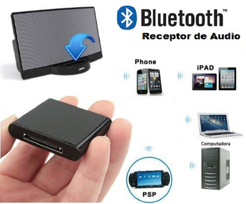 Imagen 5 de 5 de Receptor De Audio Bluetooth Para Bocinas Dock 30 Pines