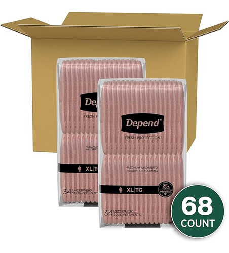 Depend Fit-flex Ropa Interior De Incontinencia Para Mujer Xl Talla Xl