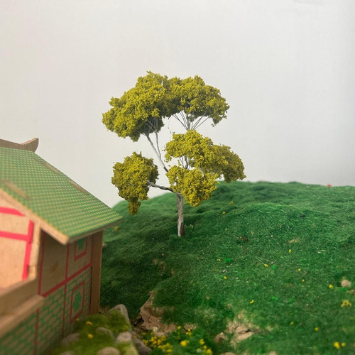 Modelo De Árvore De Simulação 3x Cenas De Arquitetura Em